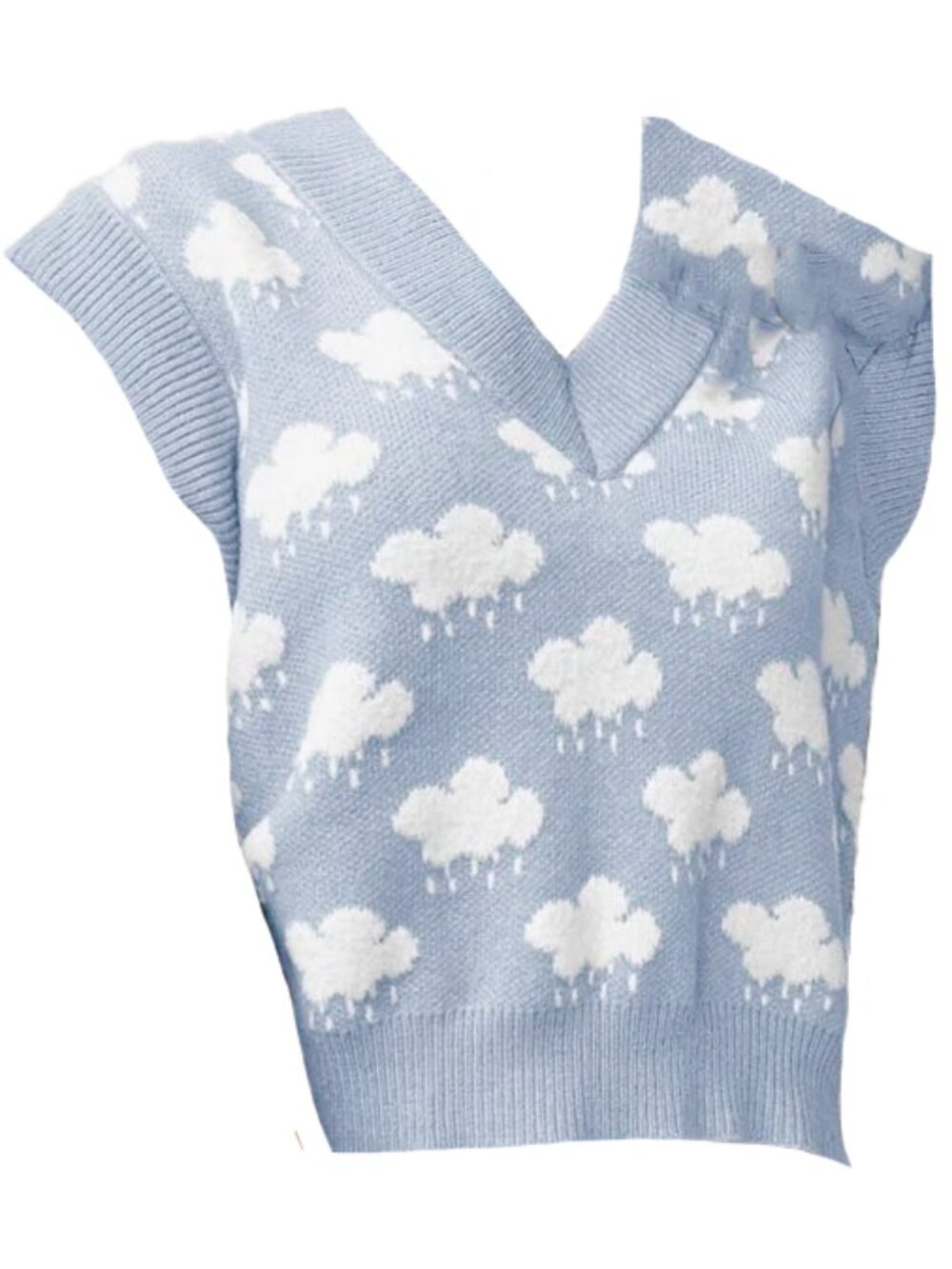 Sky Blue Clouds Sweater Vest